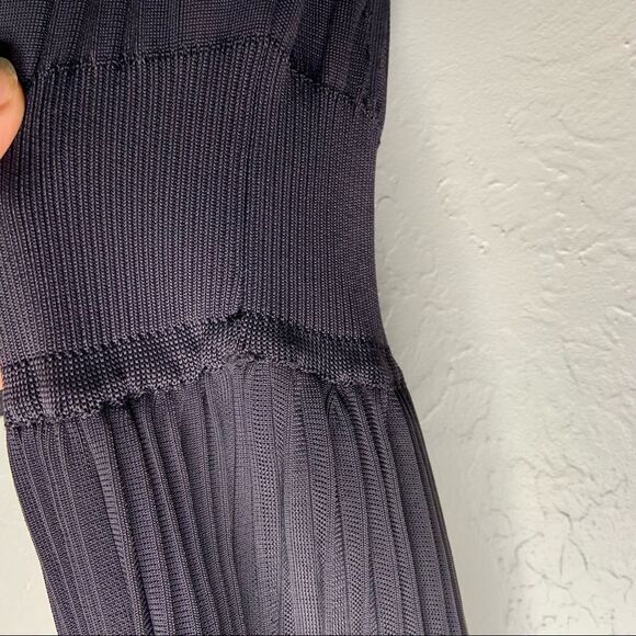 Sz Large Oscar De La Renta Navy Drop Waist Dress - Picture 10 of 11